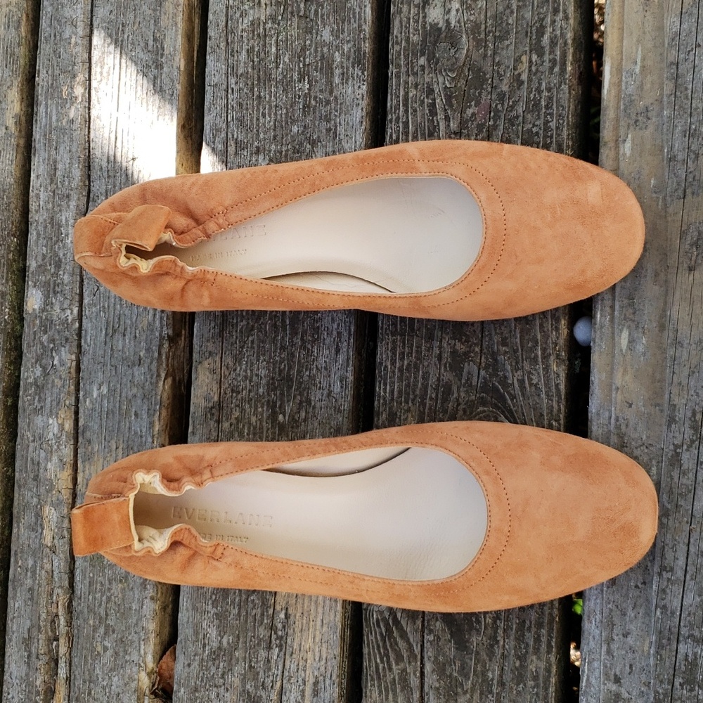 Everlane Tan Suede Heels